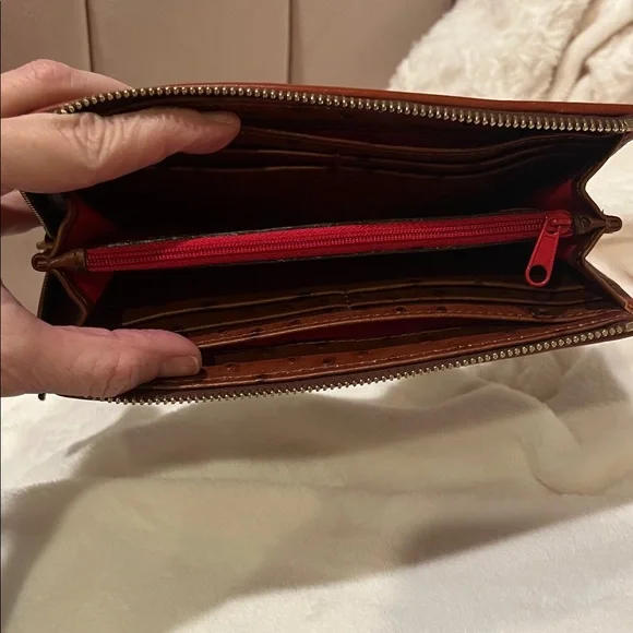 Dooney & Bourke Tan Ostrich-Embossed Wallet - Picture 4 of 7